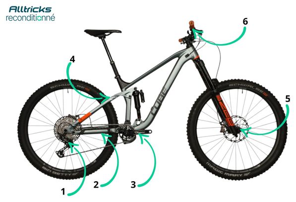 Cube Stereo 170 TM 29 Full-Suspension-Mountainbike, Shimano XT 12-Gang, 29  Zoll, Grau/Orange, 2021, Rahmenlnge 177/186 cm  Generalberholtes Produkt  | Alltricks.de
