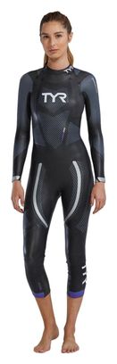 Traje de neopreno TYR Hurricane Cat 5 Plata/Morado para mujer