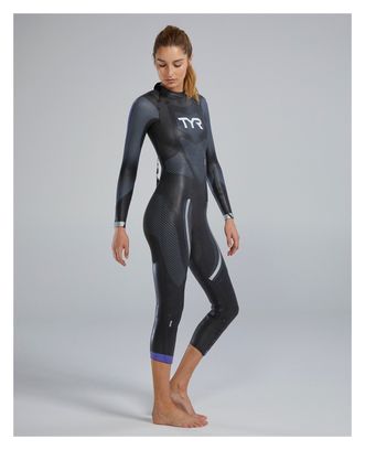 TYR Hurricane® Cat 5 Zilver/Paars Neopreen Wetsuit voor dames