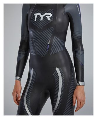 Traje de neopreno TYR Hurricane Cat 5 Plata/Morado para mujer