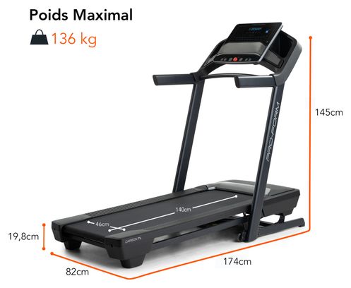 Tapis de course Carbon TL connecté iFIT / 16 km/h