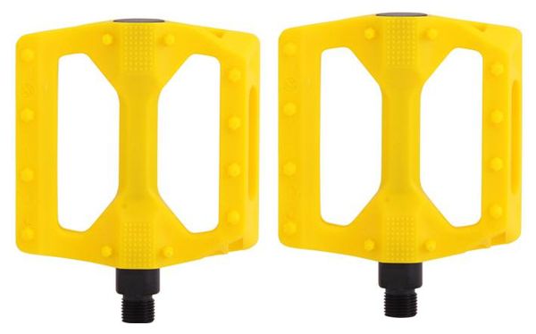 SB3 Raw Nylon Flat Pedals - Yellow