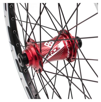 Paire de Roues Alu Pride Control Pro Disque 36h Rouge
