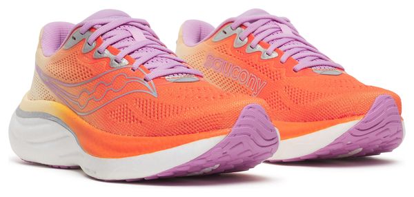 Chaussures Running Saucony Ride 19 Orange/Rose Femme