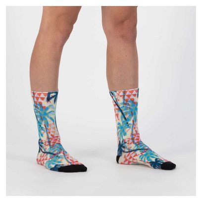 Chaussettes Velo Rogelli Hawaii - Homme - Bleu/Rose