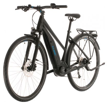 VTC Electrique Cube Touring Hybrid One 500 Trapèze Shimano 9v Noir / Bleu 2020