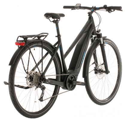 VTC Electrique Cube Touring Hybrid One 500 Trapèze Shimano 9v Noir / Bleu 2020