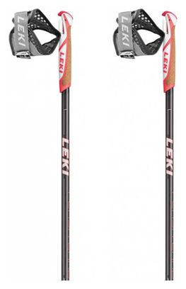 Bastones de Nordic Walking Leki Flash Carbon Grey Red