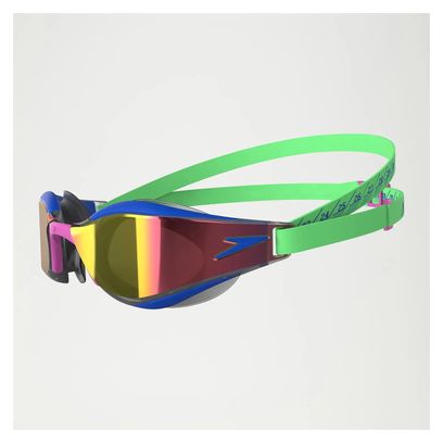 Speedo Fastskin Hyper Elite Miroir Swim Goggles Green/Blue