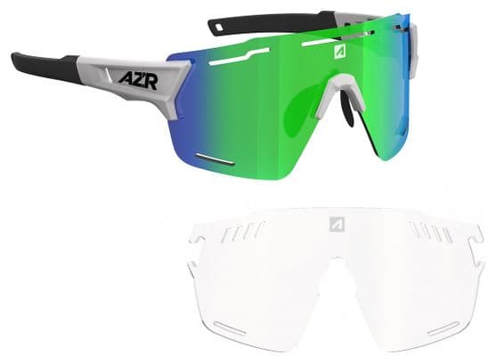 AZR Aspin 2 RX Brille Weiß/Grün + Farblos