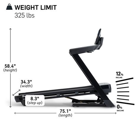 Tapis de course T Series 16 / +12 inclianaison / 20 km/h