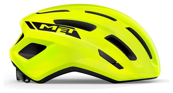 Casque Route Met Miles Jaune Fluo Brillant