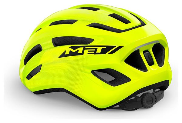 Casque Route Met Miles Jaune Fluo Brillant