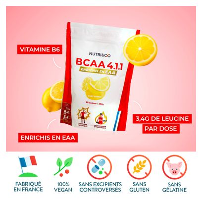 BCAA en Poudre 4.1.1 - Saveur Citron - 230g