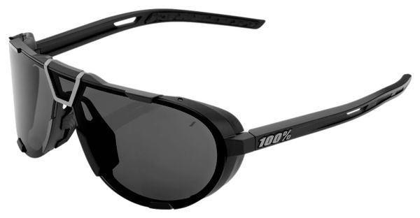 100% Westcraft Soft Tact zwarte zonnebril - zwarte gespiegelde lenzen