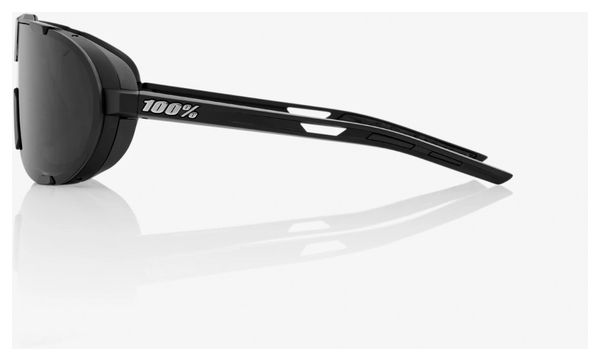 100% Westcraft Soft Tact Black Sunglasses - Black Mirrored Lenses