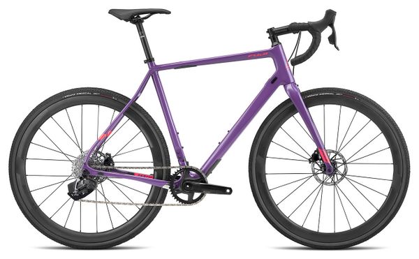 Gravel Bike Fuji Jari Carbon CX Sram Rival AXS 12V 700 mm Violet / Rouge 2022