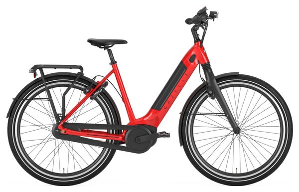 Gazelle Ultimate C8 + HMB L Bicicleta de ciudad híbrida Shimano Nexus 8S 500 Wh 700 mm Champion Red 2020