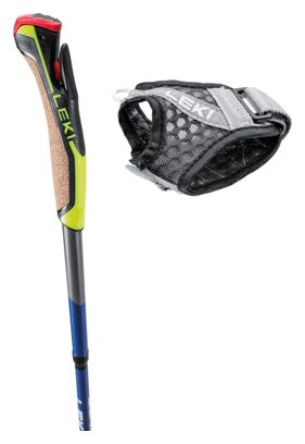 Bâtons de Marche Nordique Pliables Leki Traveler Fx One Carbon Gris/Bleu