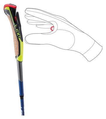 Bâtons de Marche Nordique Pliables Leki Traveler Fx One Carbon Gris/Bleu