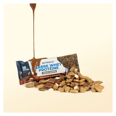 Barres Protéinées - Chocolat et Amandes - 12 barres