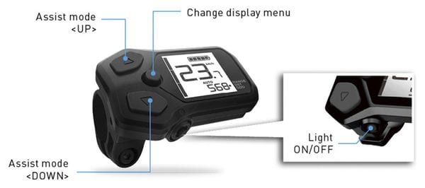 Display di controllo Shimano Steps SC-E5000 I-Spec EV