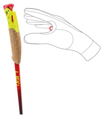 Leki Vertical K Trail Stokken Zwart/Rood/Geel