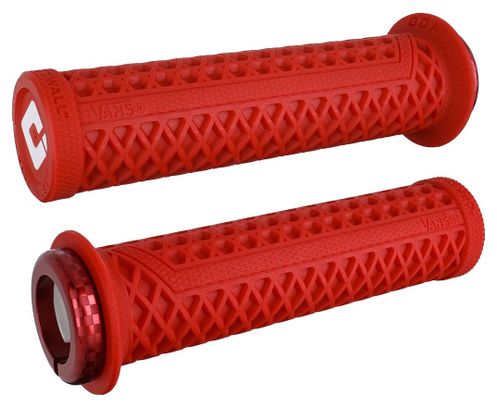 Pair of Odi Vans V2.1 Grips 135 mm Red