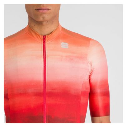 Maillot Manches Courtes Sportful Flow Supergiara Rouge