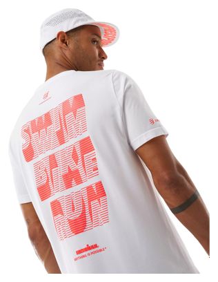 Camiseta Compressport Training Ironman 2026 Blanca/Roja