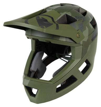 Endura Singletrack Children's Full Face Helmet Camo Green Unique