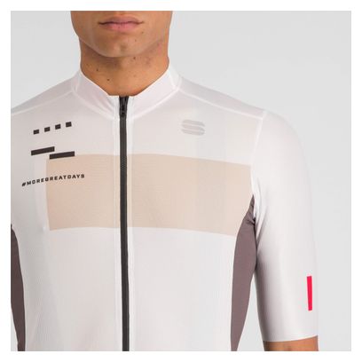 Maillot Manches Courtes Sportful Breakout Supergiara Blanc