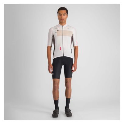 Maillot Manches Courtes Sportful Breakout Supergiara Blanc