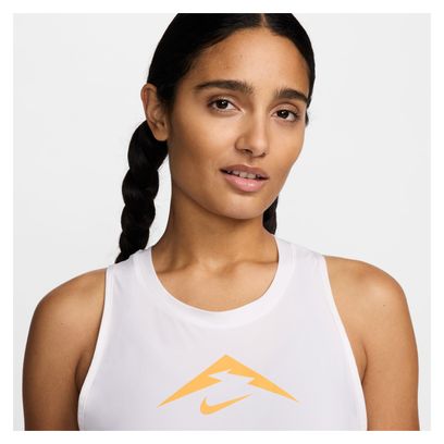Canotta Nike Trail Donna Bianco Arancione