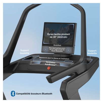 Tapis de course X16 / Ecran tactile 16  / Inclinaison +40% / Dénivelé -6%
