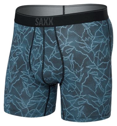 Saxx Quest Quick Dry Mesh Boxershorts Schwarz/Blau