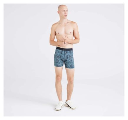 Saxx Quest Quick Dry Mesh Boxershorts Schwarz/Blau