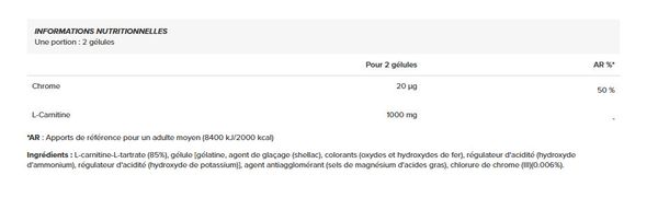 L-carnitine + Chrome (60 Caps) - Biotech Usa - L-carnitine