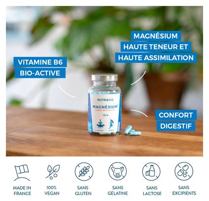 MAGNÉSIUM + VIT B6 - TONUS ET RÉCUPÉRATION MUSCULAIRE - 120 GÉLULES