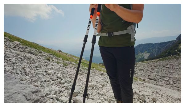 Leki Skysolo Telescopic Poles, White/Black/Orange (110–145 cm)
