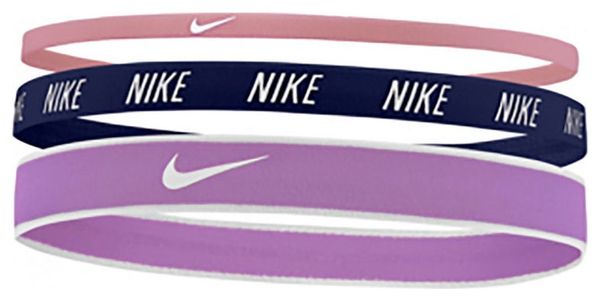 <strong>Mini Cinta de Pelo (x3) Unisex Nike Ancho Mixto Rosa Violeta</strong>