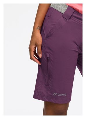 Maier Sport Norit Regular Pantalones cortos de senderismo para mujer Morado