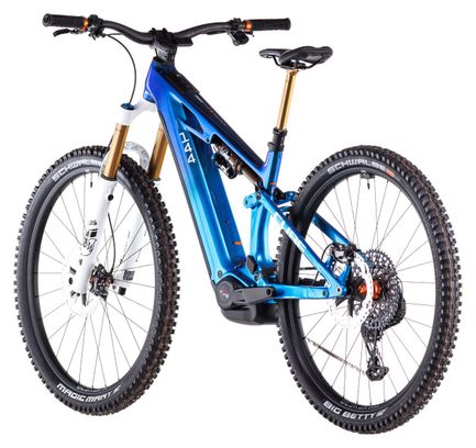 VTT Électrique Tout-Suspendu Cube Stereo Hybrid One44 HPC AT 800 Sram X0 Eagle AXS 12V 800 Wh 27.5'' Bleu Actionteam 2025
