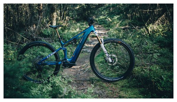 VTT Électrique Tout-Suspendu Cube Stereo Hybrid One44 HPC AT 800 Sram X0 Eagle AXS 12V 800 Wh 27.5'' Bleu Actionteam 2025
