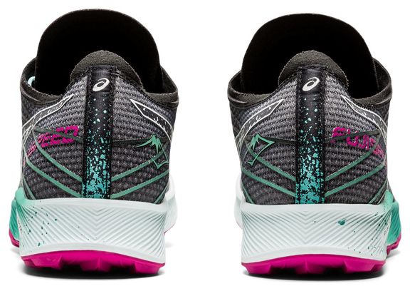 Asics FujiSpeed Donna Nero Verde Rosa Scarpe da Trail