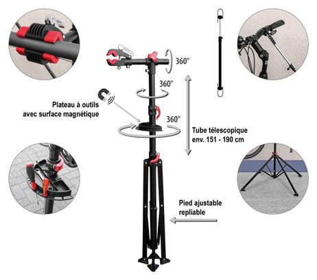 Trépied atelier - montage - nettoyage pour vélo