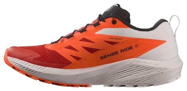 Salomon Sense Ride 5 Trailrunning-Schuhe Orange / Weiß