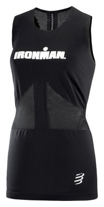 Camiseta de Tirantes Compressport Mujer IronMan Dazzle Negra