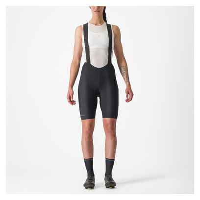 Culotte con tirantes Castelli Espresso DT para mujer Negro
