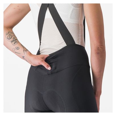Culotte con tirantes Castelli Espresso DT para mujer Negro